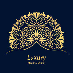 Modern luxury mandala background ,Arabesque mandala pattern design, Vector mandala template.
