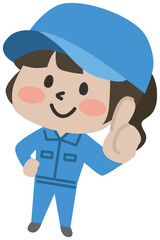 外国人の作業員のイラスト