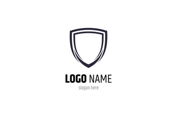 shield simple frame vector logo template ready for use