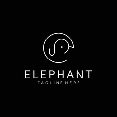 Elephant logo design icon tamplate