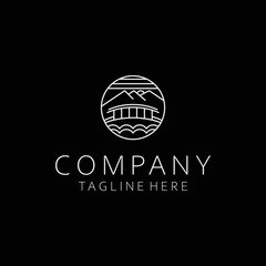 Bridge logo design icon tamplate