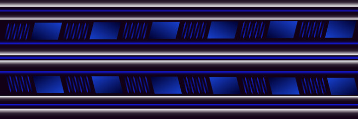 Abstract black, blue and silver background