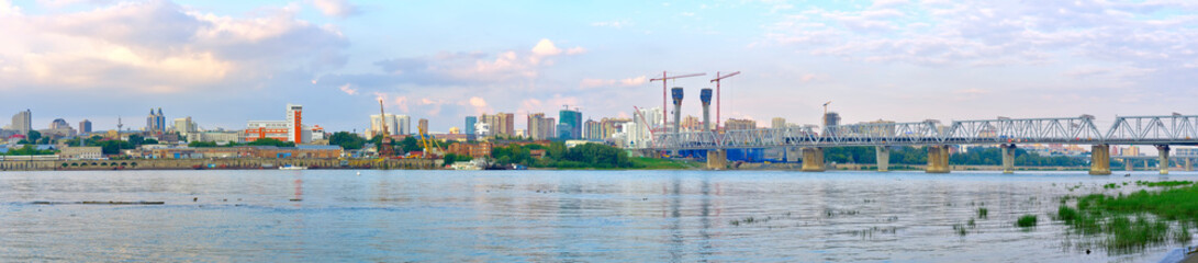 Fototapeta premium The city on the Ob