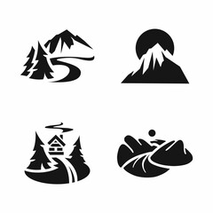 Mountain hill Vector