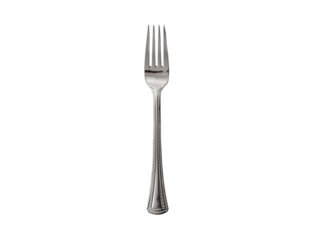Isolated utensil silver fork on transparent background
