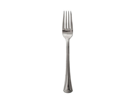 Isolated utensil silver fork on transparent background