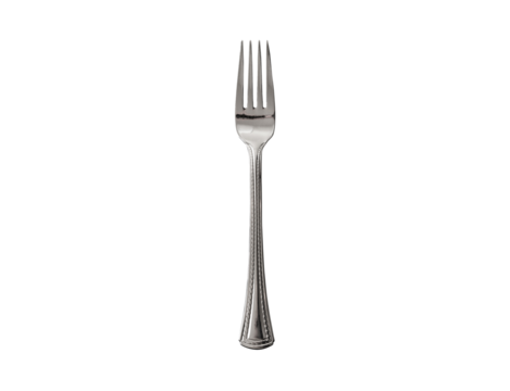 Isolated utensil silver fork on transparent background