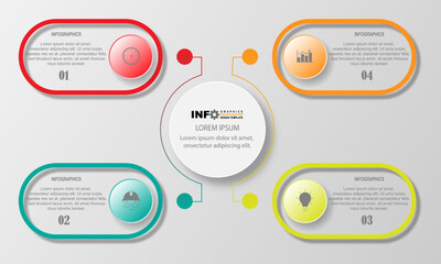 Vector infographic design template with 4 options or steps