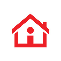 Home logo design with letter I for real estate logo design