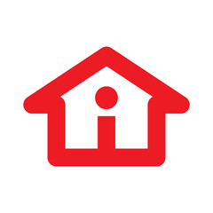Home logo design with letter I for real estate logo design