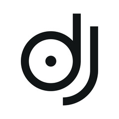 DJ logo design. Music logo for DJ