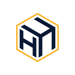 Letter HH logo design. Abstract logo H