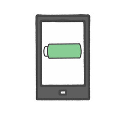 フル充電のスマホ