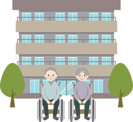 マンション　サービス付き高齢者向け住宅　高齢者　車椅子