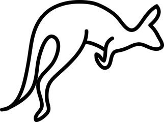  kangaroo line logo icon designs vector illustration on white background