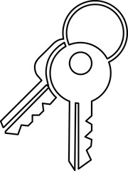 Key icon vector symbol illustration on white background..eps