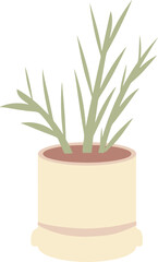 Aesthetic Indoor Plant Room Decoration Illustration