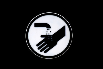 Symbol of a place to wash hands, to maintain cleanliness to avoid covid-19