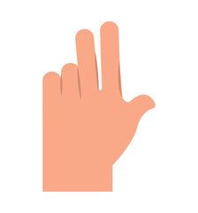 Obraz premium hand showing fingers gesture