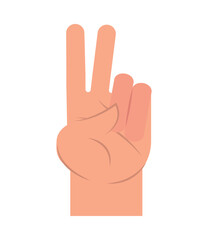 hand peace and love gesture
