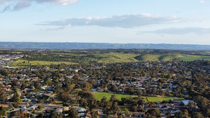 field of houses