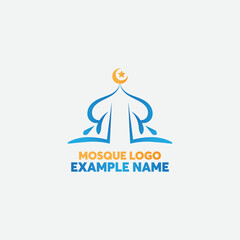 Mosque Logo Template Design Vector, Emblem, Concept Design, Creative Symbol, Icon
