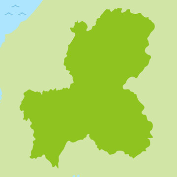 岐阜県のマップのイラスト