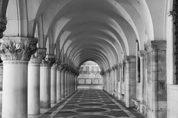 details of historical architecture in Venice, Italy