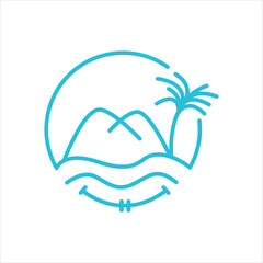 Fototapeta na wymiar Braces logo design. Logo icon for dentist. Concept beach design