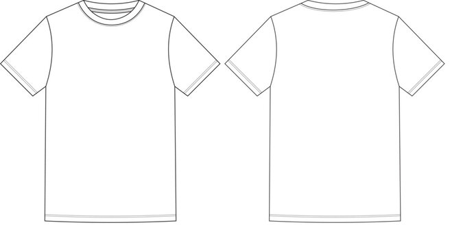 White Tshirt Design Template Stock Illustration - Download Image