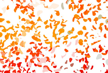 Light Orange vector pattern with chaotic shapes.