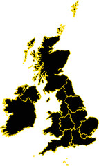Map - United Kingdom , Map of United Kingdom,Vector illustration eps 10.