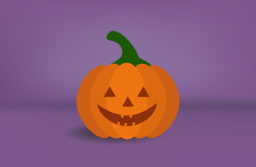 pumpkin with an evil expression on his face