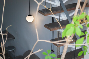 Minimal grunge style decoration of indy coffee shop