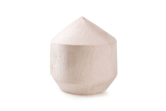 Fresh young coconut isolated on white background.