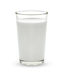 Fresh milk in the glass on transparent png - obrazy, fototapety, plakaty
