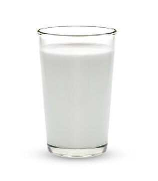 Fresh milk in the glass on transparent png