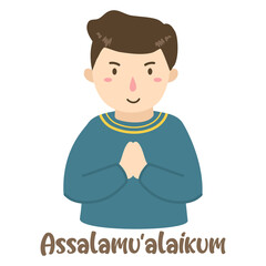 character with greeting assalamualaikum