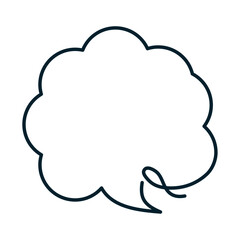 speech bubble line drawn