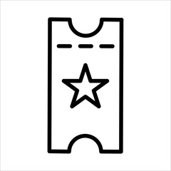 Ticket Icon Logo Design Vector Template Illustration Sign And Symbol Pixels Perfect