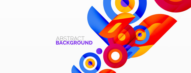 Rings and circles geometric abstract background for wallpaper, banner, backdrop
