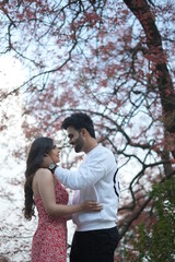 couple doing fun in a park