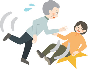 高齢者　介護職員　転倒