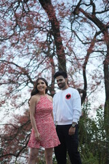 couple doing fun in a park