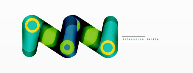 Modern stylish geometric background. Abstract round shapes composition for wallpaper, banner, background or landing