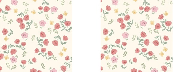 Floral prints printed on clothes, fabrics, pillows, blankets