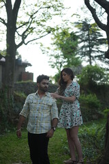 Fototapeta premium couple having fun in park