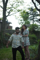 Fototapeta premium couple having fun in park