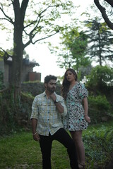 Fototapeta premium couple having fun in park