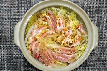 豚バラ肉と白菜の重ね煮・煮る前